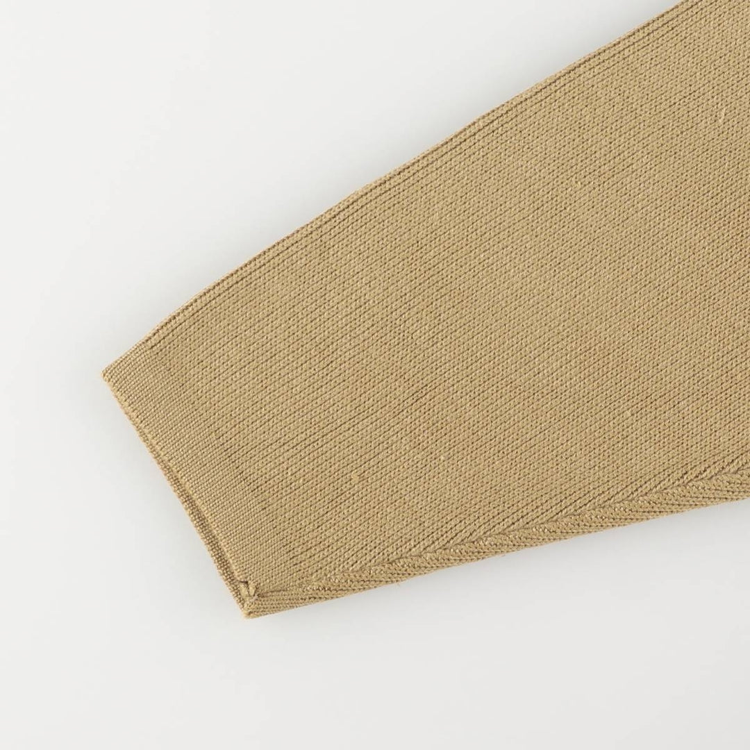 MARCO TRICOT collared knit jacket, men's size L unclear brown type Vintage Second Hand