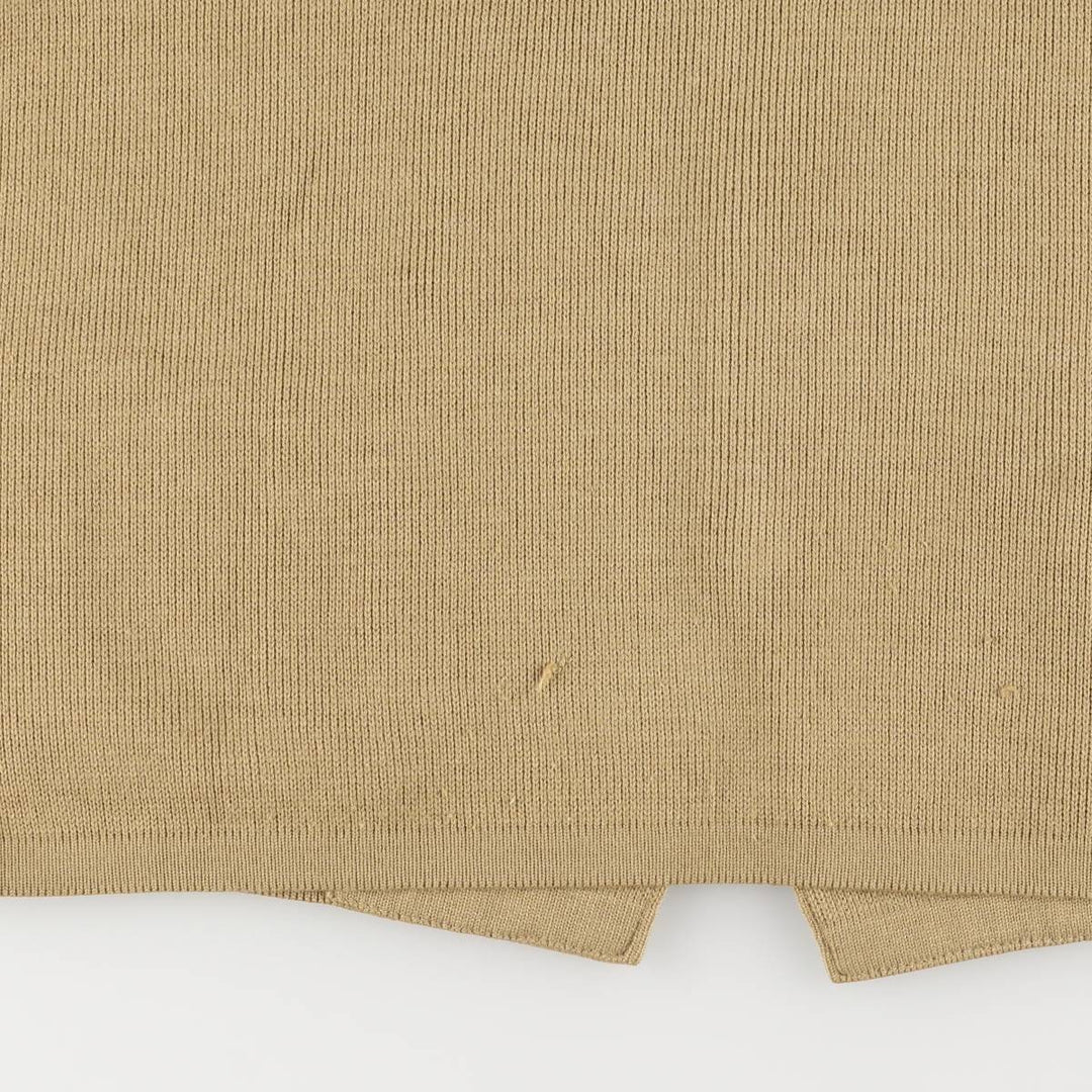 MARCO TRICOT collared knit jacket, men's size L unclear brown type Vintage Second Hand