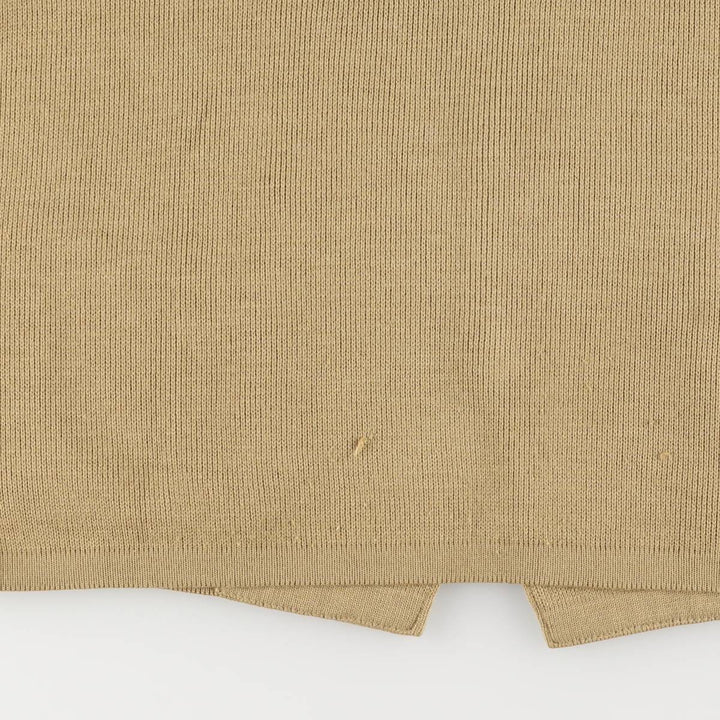 MARCO TRICOT collared knit jacket, men's size L unclear brown type Vintage Second Hand