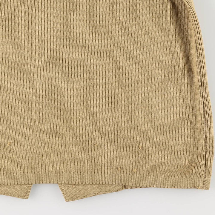 MARCO TRICOT collared knit jacket, men's size L unclear brown type Vintage Second Hand