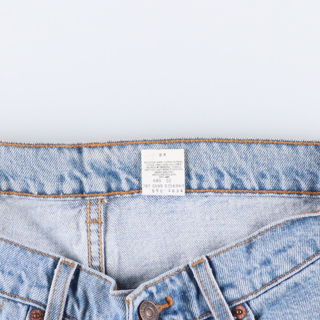 90'S Levi's 550-4834 Relaxed Fit Tapered Denim Pants, Men's, Size 34 (Vintage) cotton Blue type light blue Vintage Second Hand