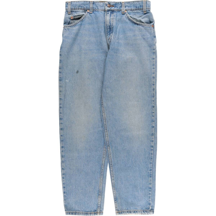 Vintage 1990'S Levi's 550 tapered denim pants with orange tabs, size W32, men's cotton blue type Vintage Second Hand
