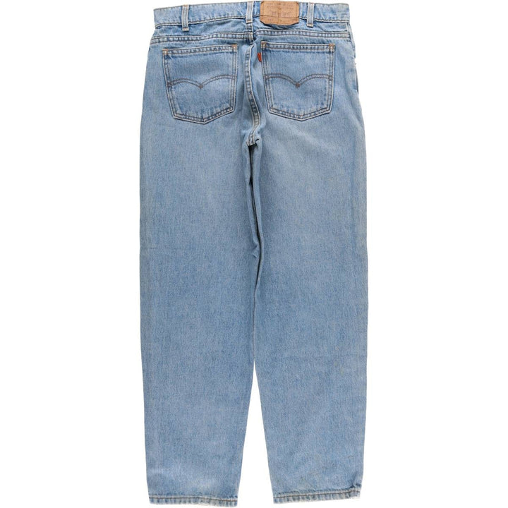 Vintage 1990'S Levi's 550 tapered denim pants with orange tabs, size W32, men's cotton blue type Vintage Second Hand