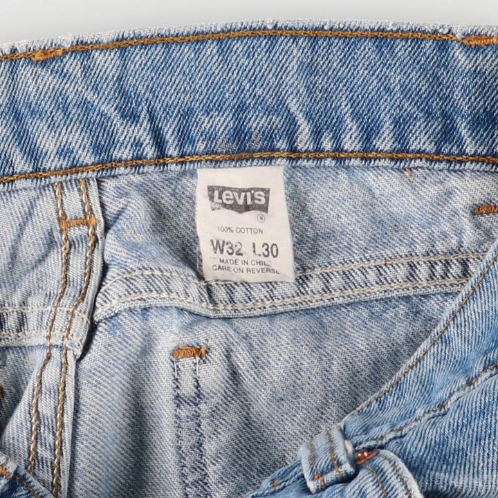Vintage 1990'S Levi's 550 tapered denim pants with orange tabs, size W32, men's cotton blue type Vintage Second Hand