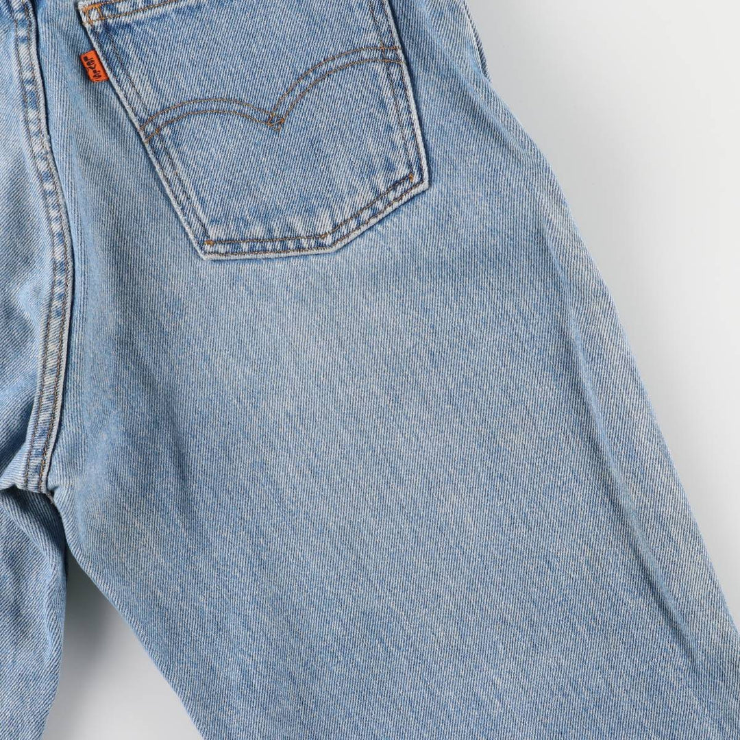 Vintage 1990'S Levi's 550 tapered denim pants with orange tabs, size W32, men's cotton blue type Vintage Second Hand