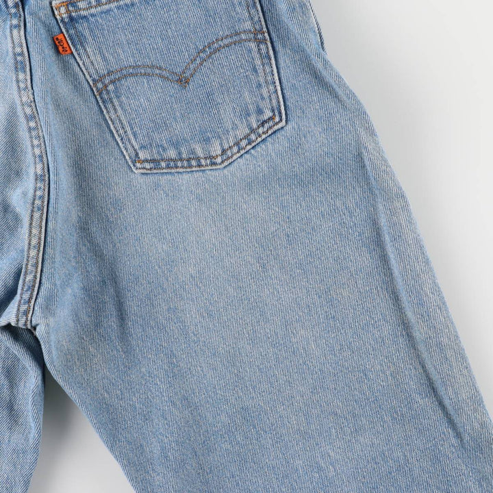 Vintage 1990'S Levi's 550 tapered denim pants with orange tabs, size W32, men's cotton blue type Vintage Second Hand