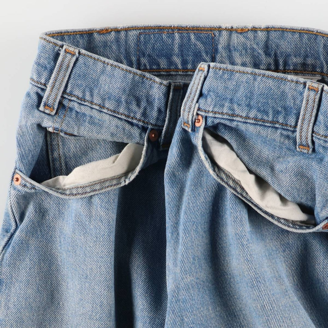 Vintage 1990'S Levi's 550 tapered denim pants with orange tabs, size W32, men's cotton blue type Vintage Second Hand