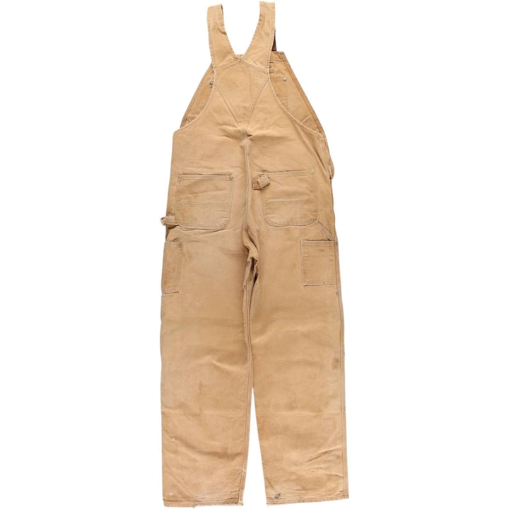 Carhartt Double Knee Duck Overalls for Men (W39) cotton ocher yellow type Vintage Second Hand