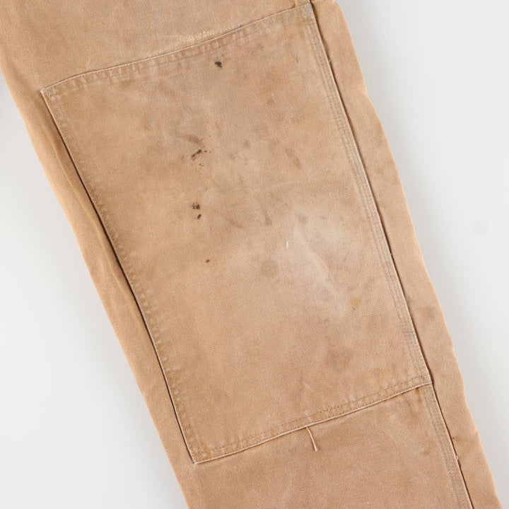 Carhartt Double Knee Duck Overalls for Men (W39) cotton ocher yellow type Vintage Second Hand