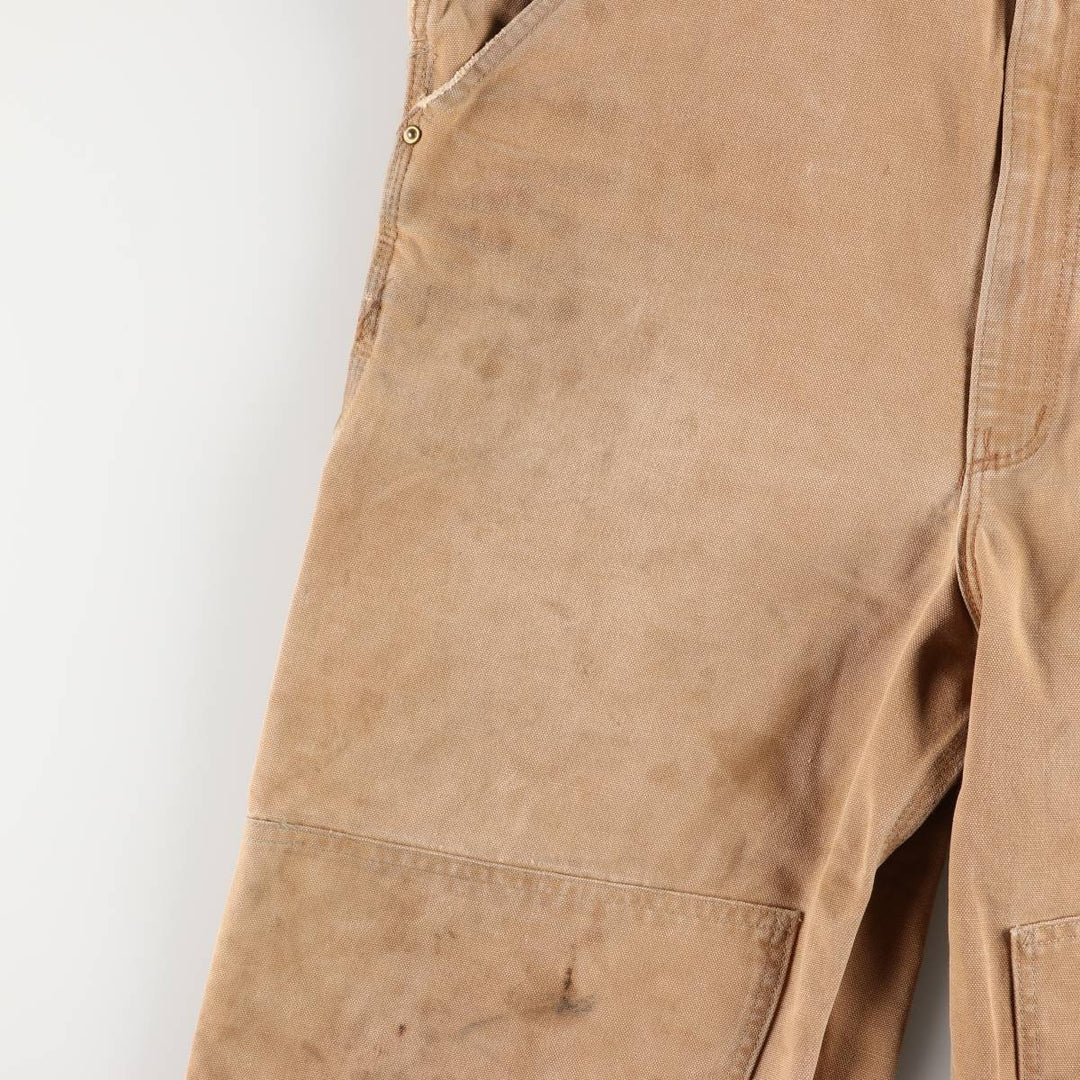 Carhartt Double Knee Duck Overalls for Men (W39) cotton ocher yellow type Vintage Second Hand