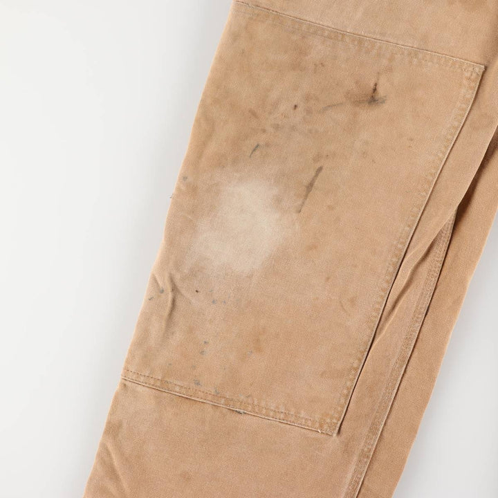 Carhartt Double Knee Duck Overalls for Men (W39) cotton ocher yellow type Vintage Second Hand