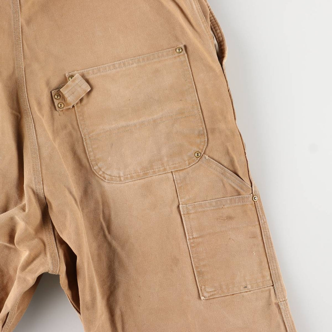 Carhartt Double Knee Duck Overalls for Men (W39) cotton ocher yellow type Vintage Second Hand