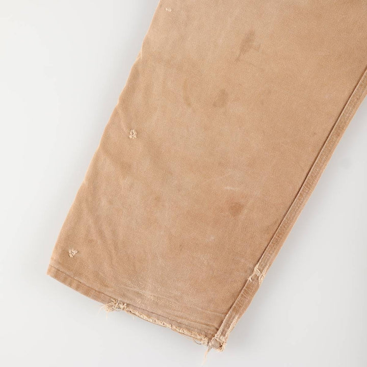 Carhartt Double Knee Duck Overalls for Men (W39) cotton ocher yellow type Vintage Second Hand