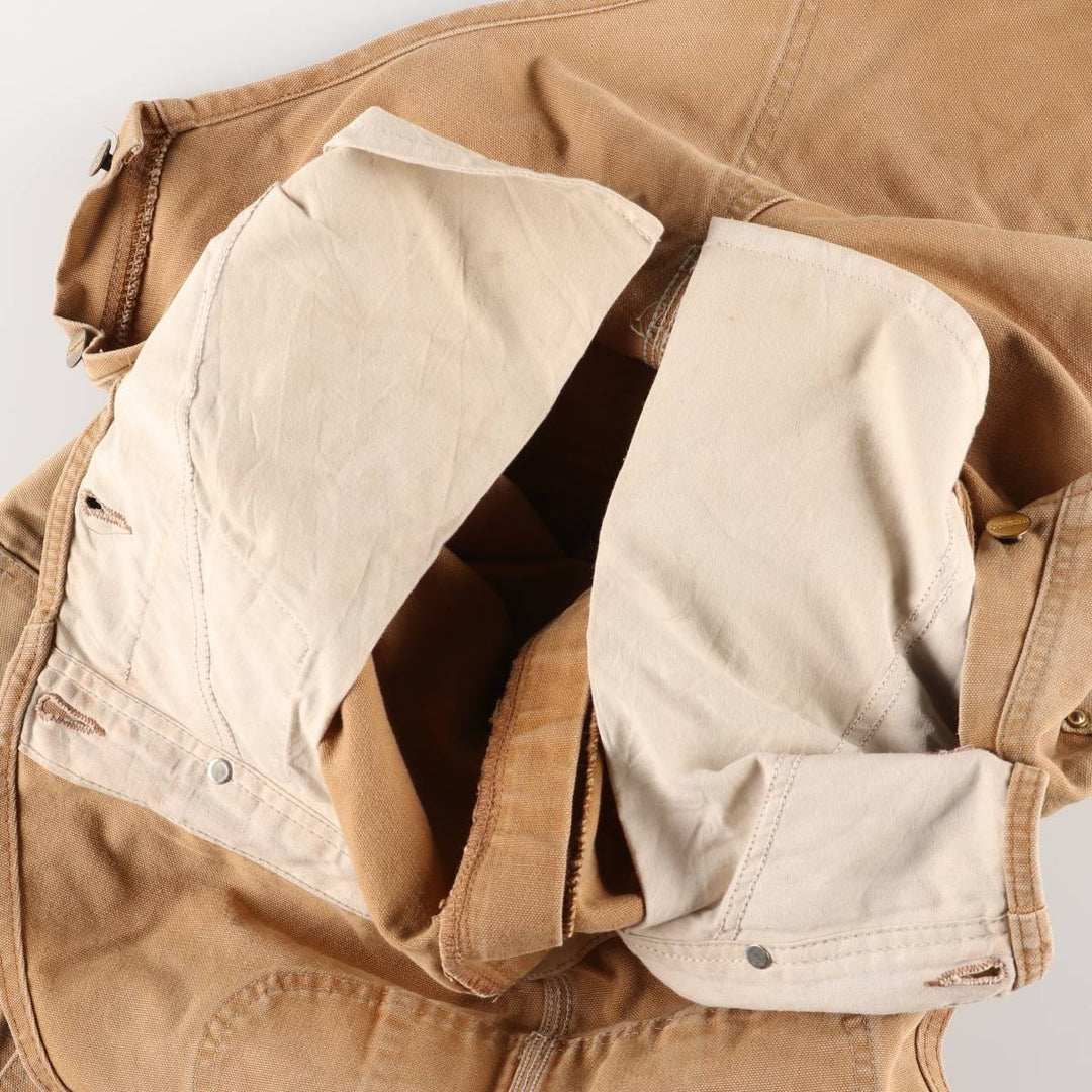 Carhartt Double Knee Duck Overalls for Men (W39) cotton ocher yellow type Vintage Second Hand