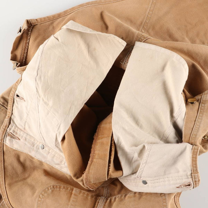 Carhartt Double Knee Duck Overalls for Men (W39) cotton ocher yellow type Vintage Second Hand