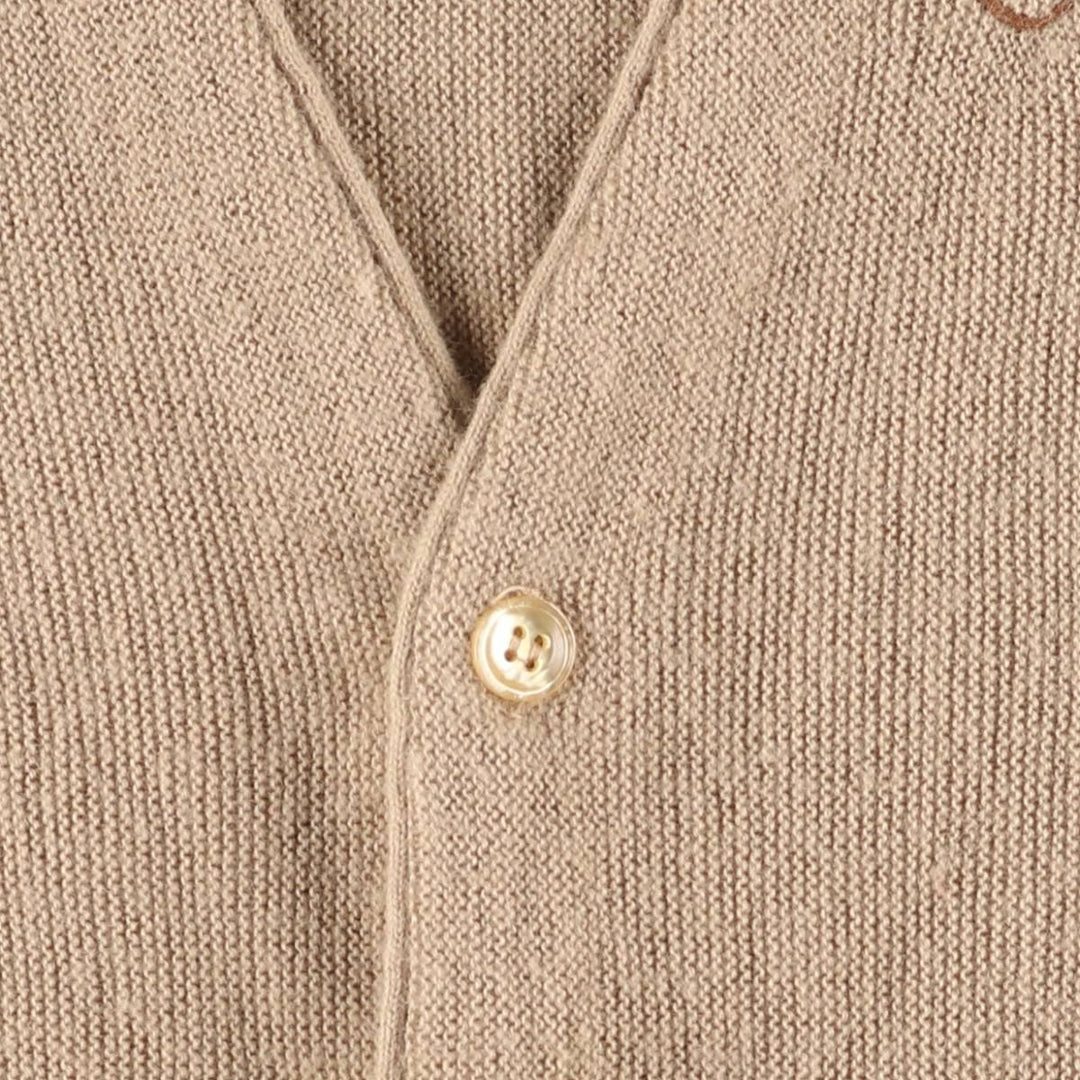 Vintage 1980'S Jantzen knit cardigan, size M, men's unclear brown type Vintage Second Hand
