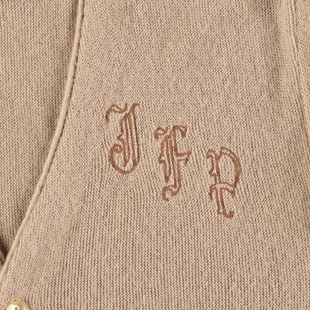 Vintage 1980'S Jantzen knit cardigan, size M, men's unclear brown type Vintage Second Hand