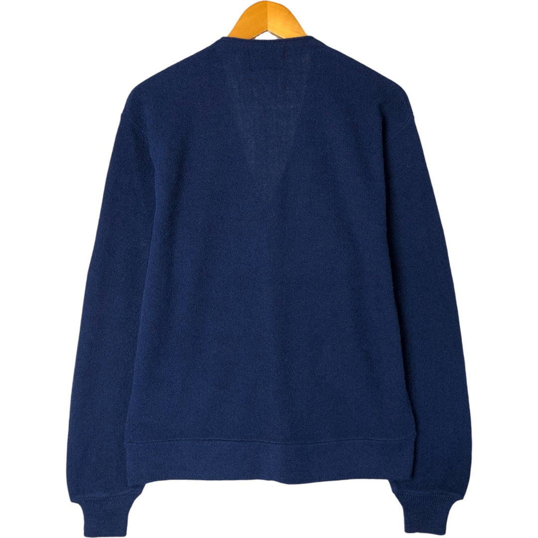 Grand Slam Acrylic Knit Cardigan, Made in USA, Men's Size L acrylic navy blue type Vintage Second Hand