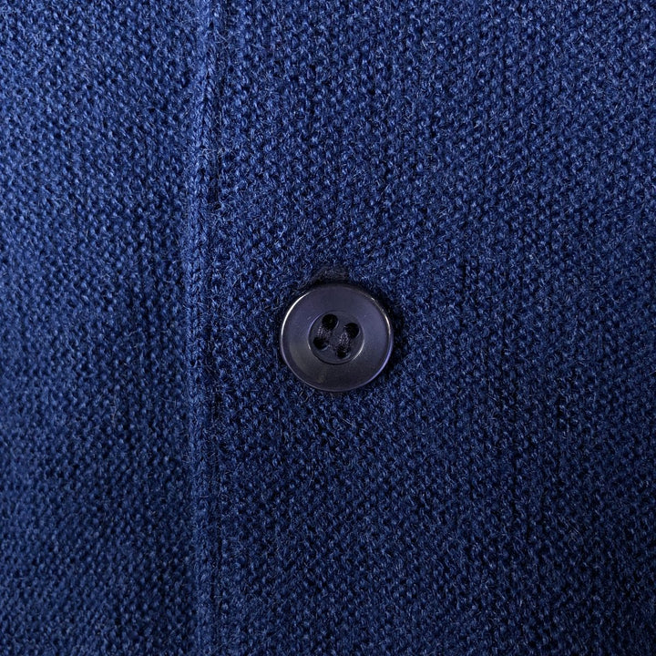 Grand Slam Acrylic Knit Cardigan, Made in USA, Men's Size L acrylic navy blue type Vintage Second Hand