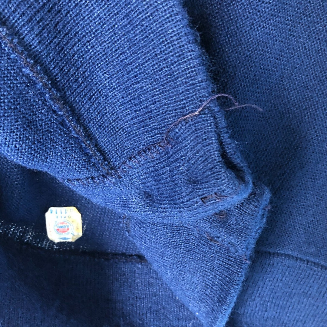 Grand Slam Acrylic Knit Cardigan, Made in USA, Men's Size L acrylic navy blue type Vintage Second Hand