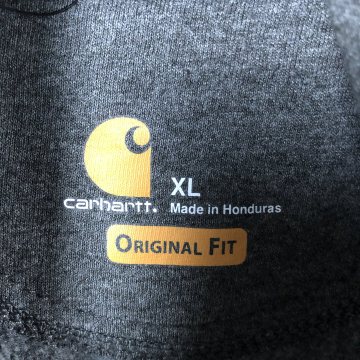 Carhartt ORIGINAL FIT sweatshirt pullover hoodie, men's XL size cotton Charcoal Vintage Second Hand