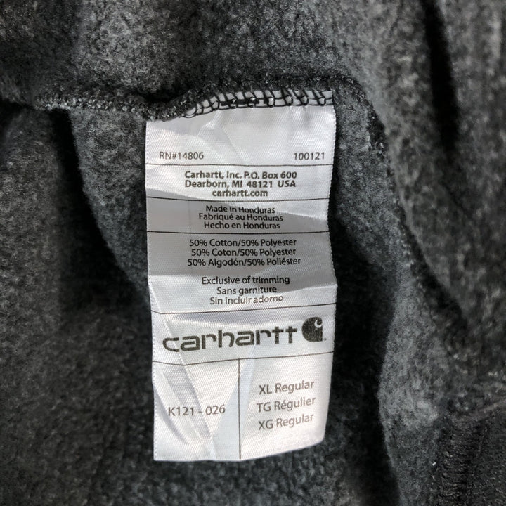 Carhartt ORIGINAL FIT sweatshirt pullover hoodie, men's XL size cotton Charcoal Vintage Second Hand
