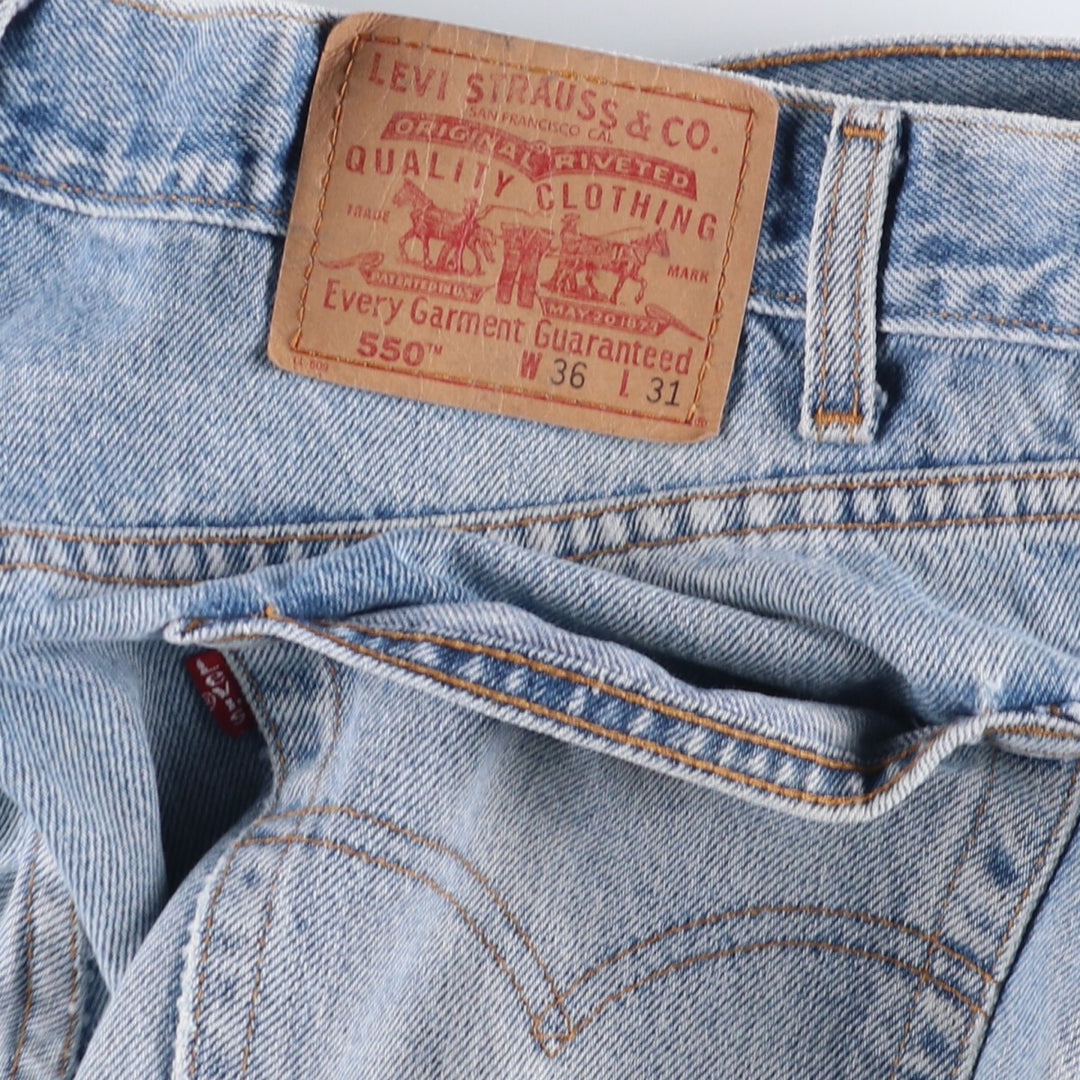 90'S Levi's 00550-4891 Tapered Denim Pants, Made in Canada, Men's Size 36, Vintage cotton blue type Vintage Second Hand