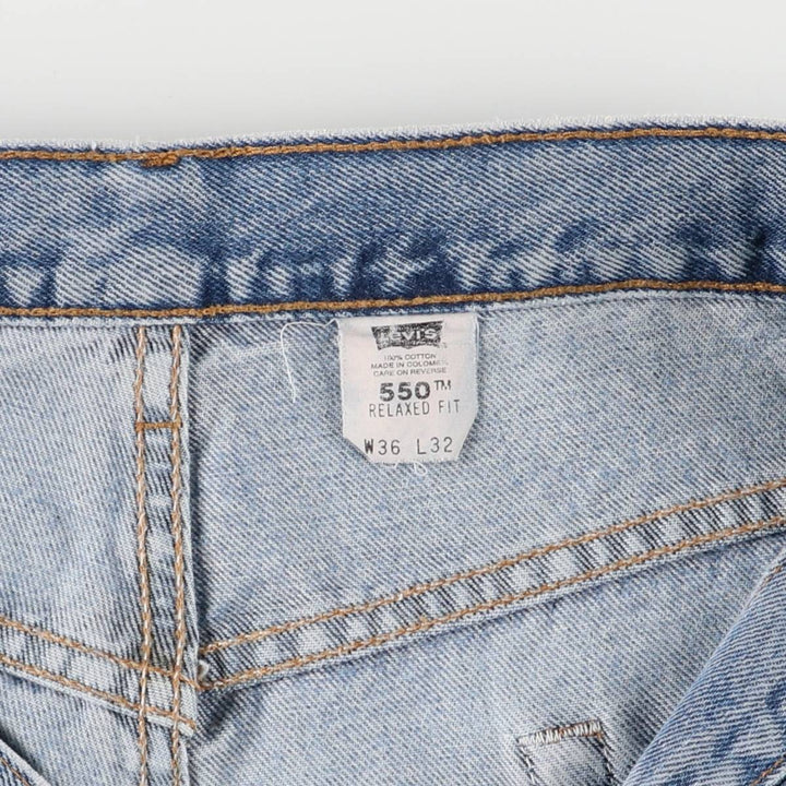 2000'S Levi's 550 Relaxed Fit Tapered Denim Pants, Men's Size 36 cotton blue type Vintage Second Hand