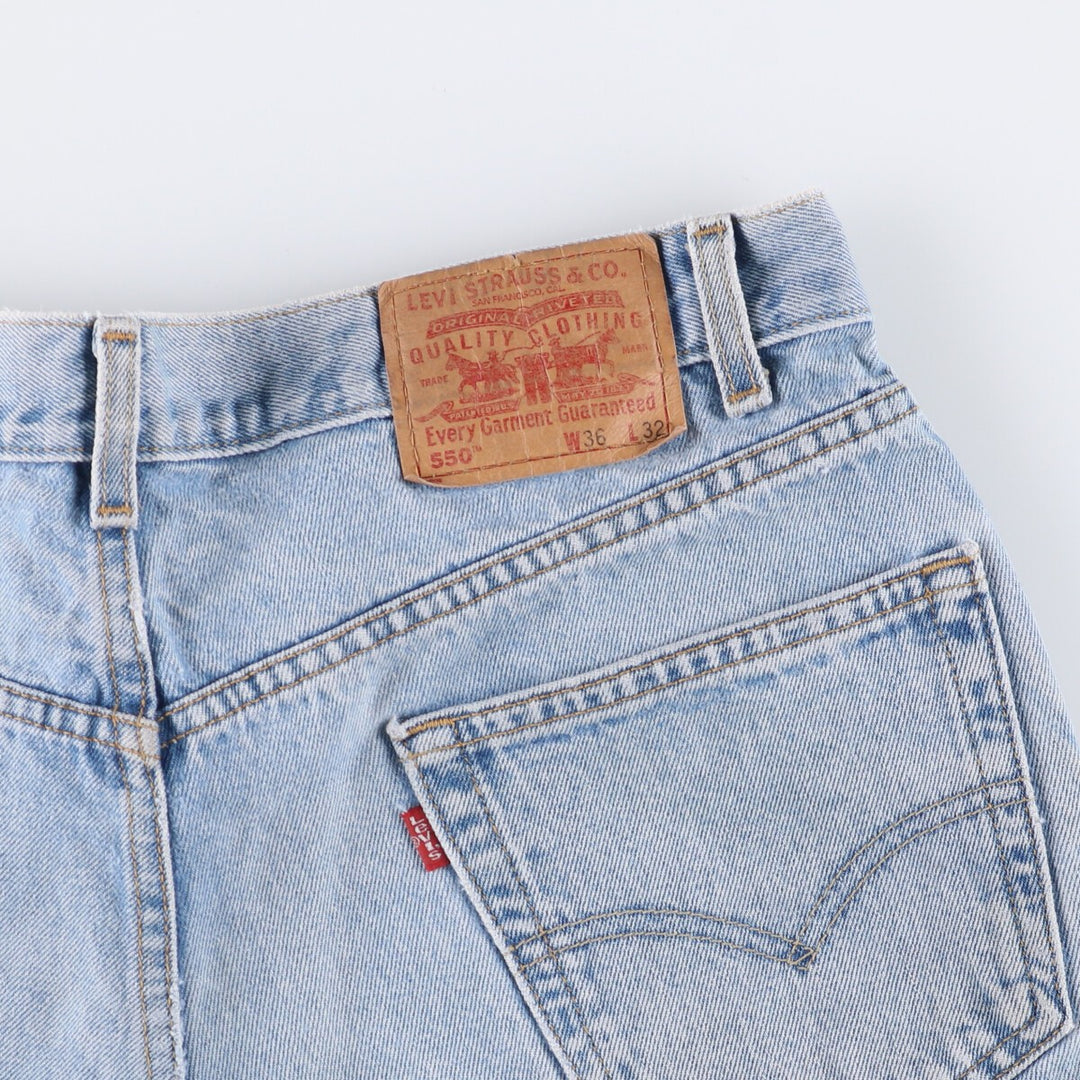00'S Levi's 550 Relaxed Fit Tapered Denim Pants Men's W34 cotton Blue type light blue Vintage Second Hand