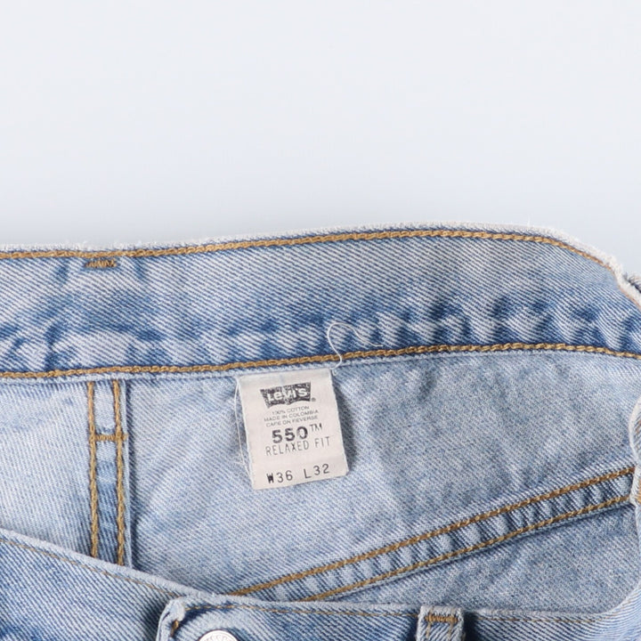 00'S Levi's 550 Relaxed Fit Tapered Denim Pants Men's W34 cotton Blue type light blue Vintage Second Hand