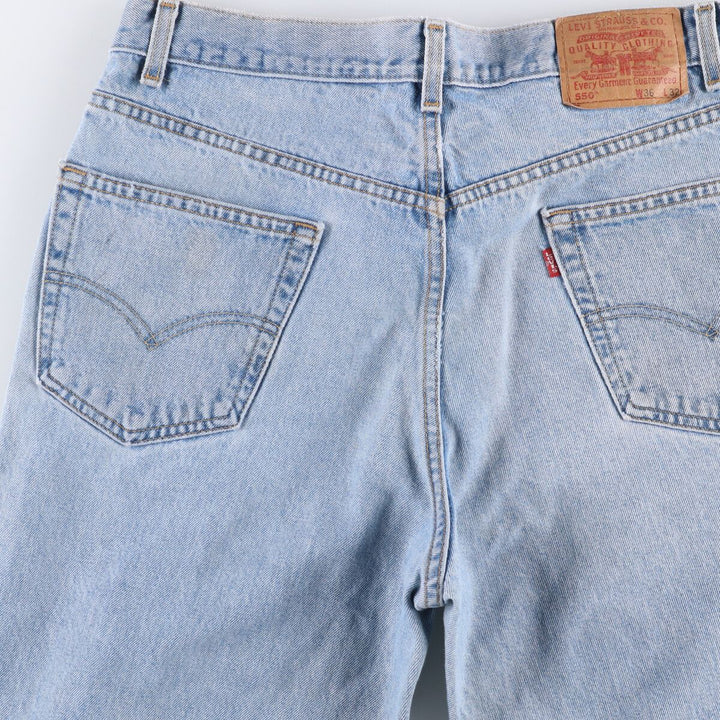 00'S Levi's 550 Relaxed Fit Tapered Denim Pants Men's W34 cotton Blue type light blue Vintage Second Hand