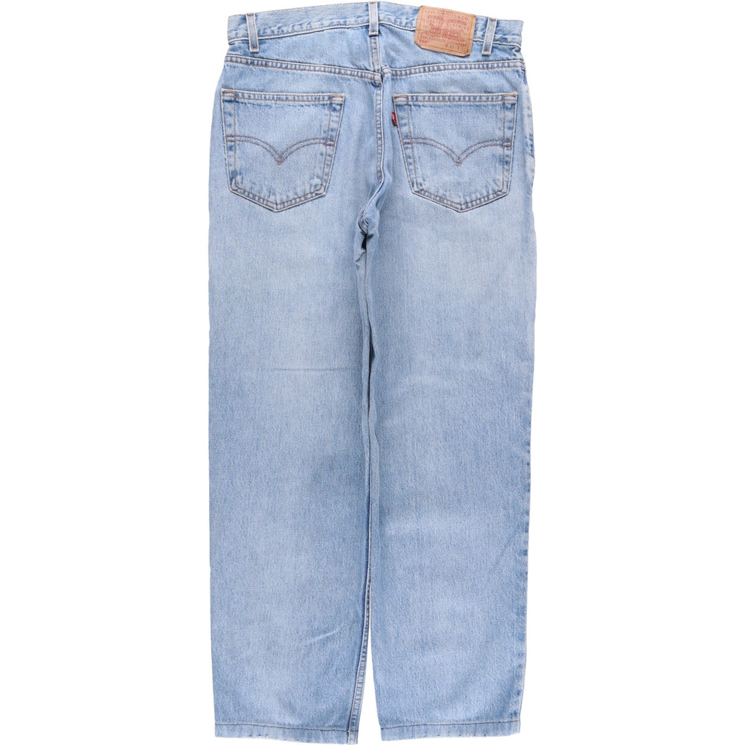00'S Levi's 550 Relaxed Fit Tapered Denim Pants Men's W33 cotton Blue type light blue Vintage Second Hand
