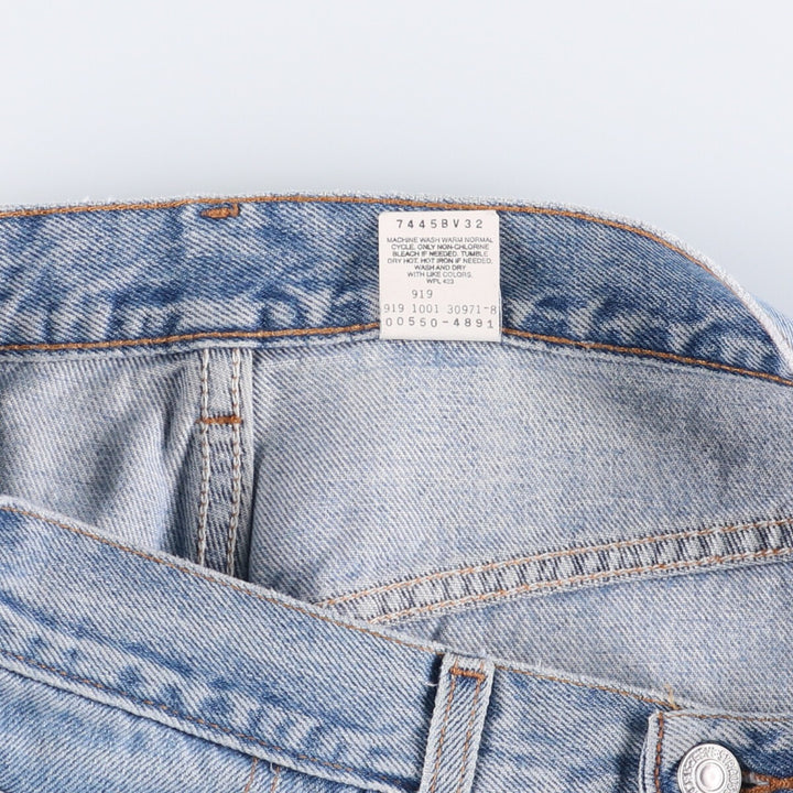 00'S Levi's 550 Relaxed Fit Tapered Denim Pants Men's W33 cotton Blue type light blue Vintage Second Hand