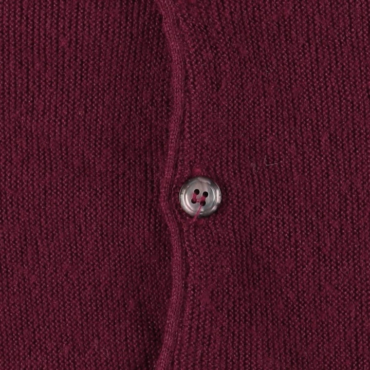 Vintage 1980'S Puritan acrylic knit cardigan, made in the USA, size L, men's acrylic wine-red Vintage Second Hand