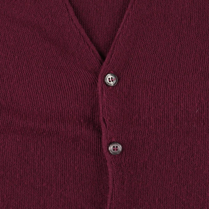 Vintage 1980'S Puritan acrylic knit cardigan, made in the USA, size L, men's acrylic wine-red Vintage Second Hand