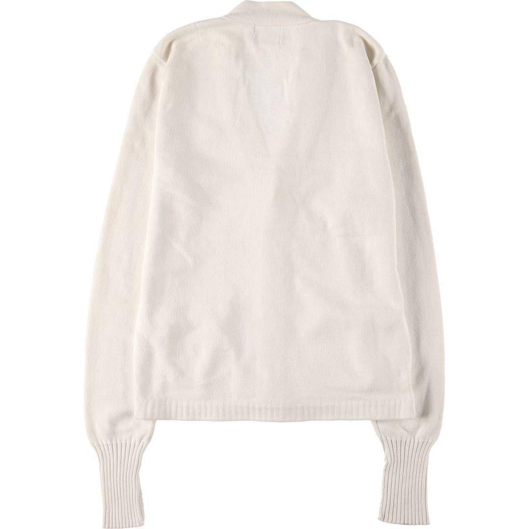 70s-80'S VANTAGE Custom Classics Cotton Knit Cardigan, Made in USA, Men's Size L, Vintage cotton white type Vintage Second Hand