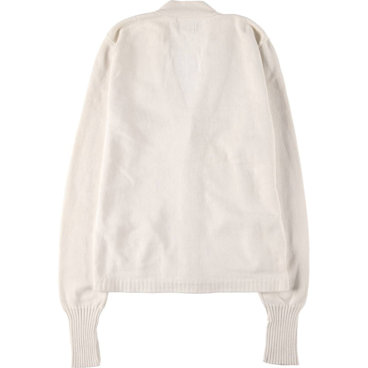 70s-80'S VANTAGE Custom Classics Cotton Knit Cardigan, Made in USA, Men's Size L, Vintage cotton white type Vintage Second Hand