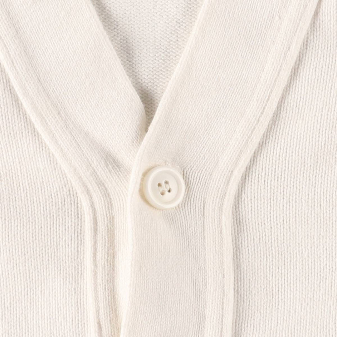 70s-80'S VANTAGE Custom Classics Cotton Knit Cardigan, Made in USA, Men's Size L, Vintage cotton white type Vintage Second Hand