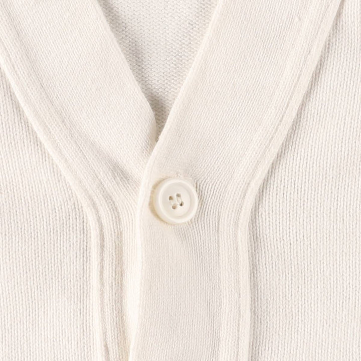 70s-80'S VANTAGE Custom Classics Cotton Knit Cardigan, Made in USA, Men's Size L, Vintage cotton white type Vintage Second Hand