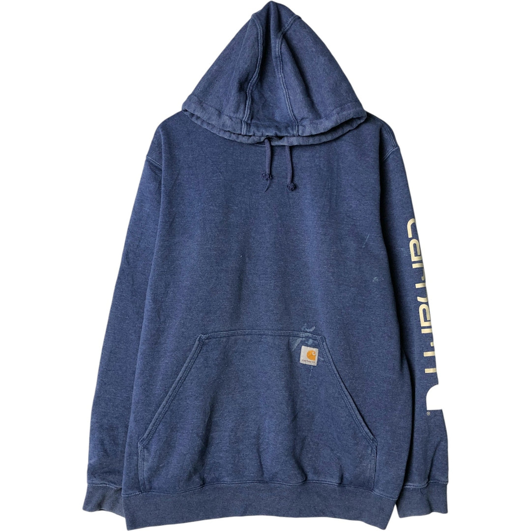 Carhartt Loose Fit Sweat Pullover Hoodie, Men's L size cotton blue type Vintage Second Hand