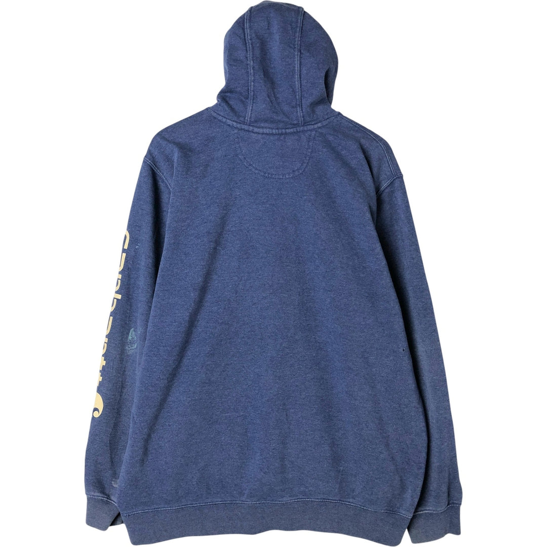 Carhartt Loose Fit Sweat Pullover Hoodie, Men's L size cotton blue type Vintage Second Hand