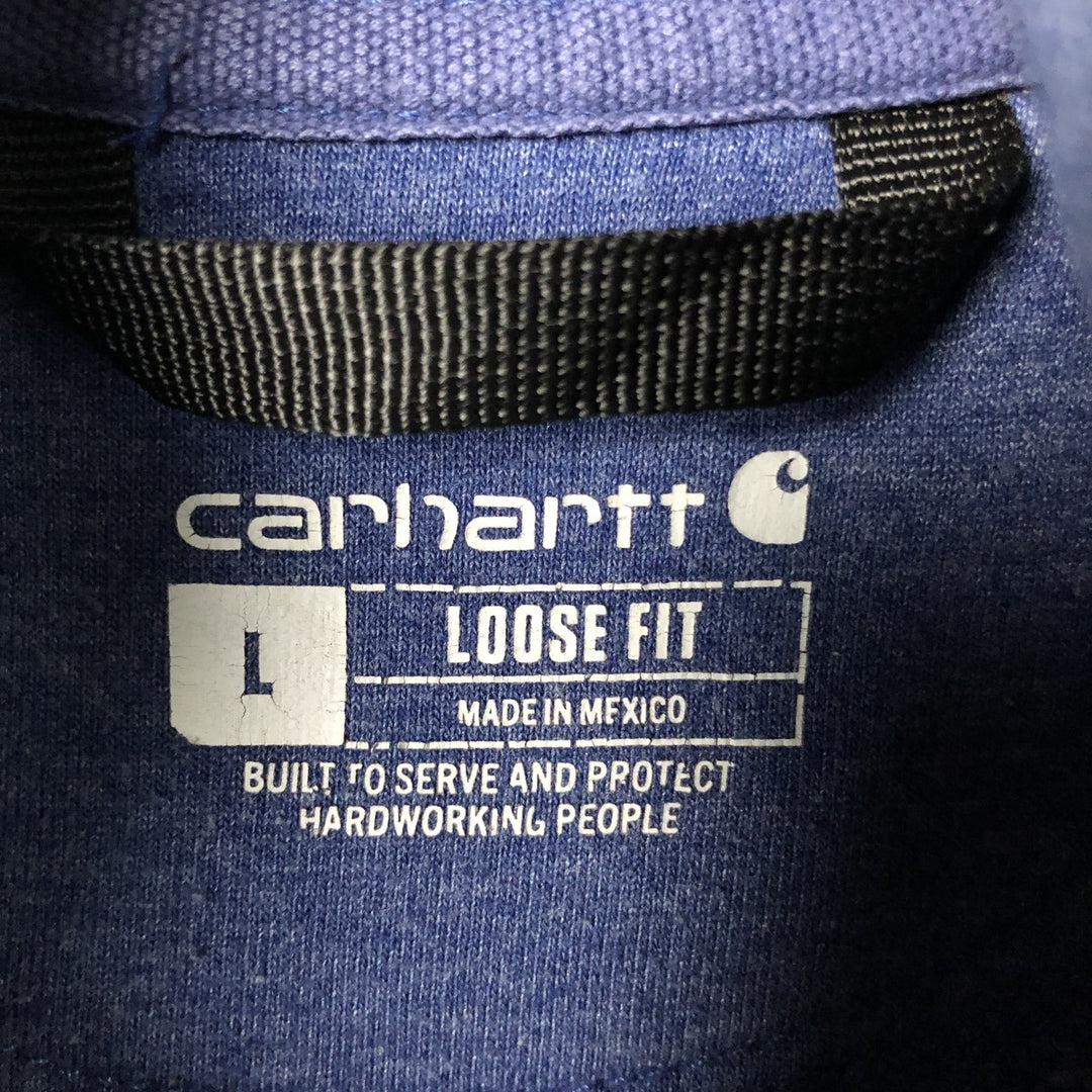 Carhartt Loose Fit Sweat Pullover Hoodie, Men's L size cotton blue type Vintage Second Hand