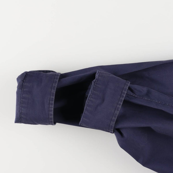 Ralph Lauren CUSTOM FIT long sleeve button down shirt, men's size M cotton navy blue type Vintage Second Hand