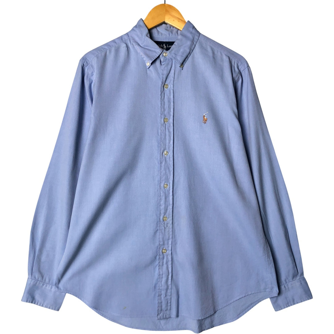 Ralph Lauren Classic Fit long sleeve button down shirt, men's size M cotton Blue type light blue Vintage Second Hand