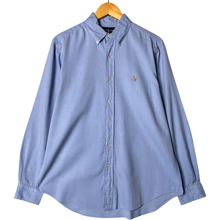 Ralph Lauren Classic Fit long sleeve button down shirt, men's size M cotton Blue type light blue Vintage Second Hand