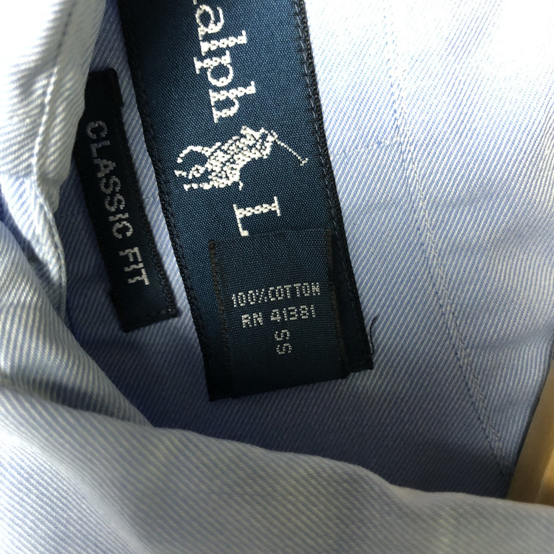 Ralph Lauren Classic Fit long sleeve button down shirt, men's size M cotton Blue type light blue Vintage Second Hand