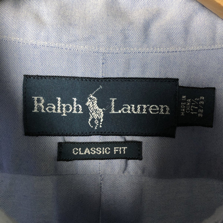 Ralph Lauren Classic Fit Long Sleeve Button Down Shirt Men's XL cotton Blue type light blue Vintage Second Hand