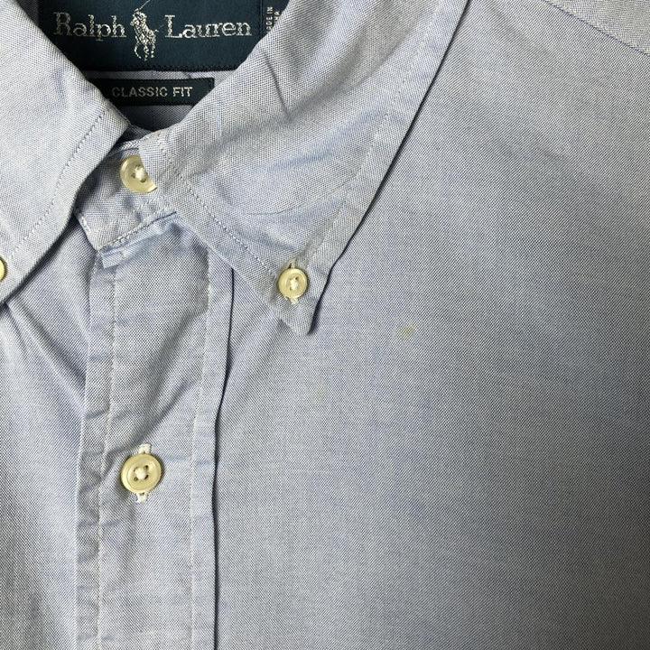 Ralph Lauren Classic Fit Long Sleeve Button Down Shirt Men's XL cotton Blue type light blue Vintage Second Hand