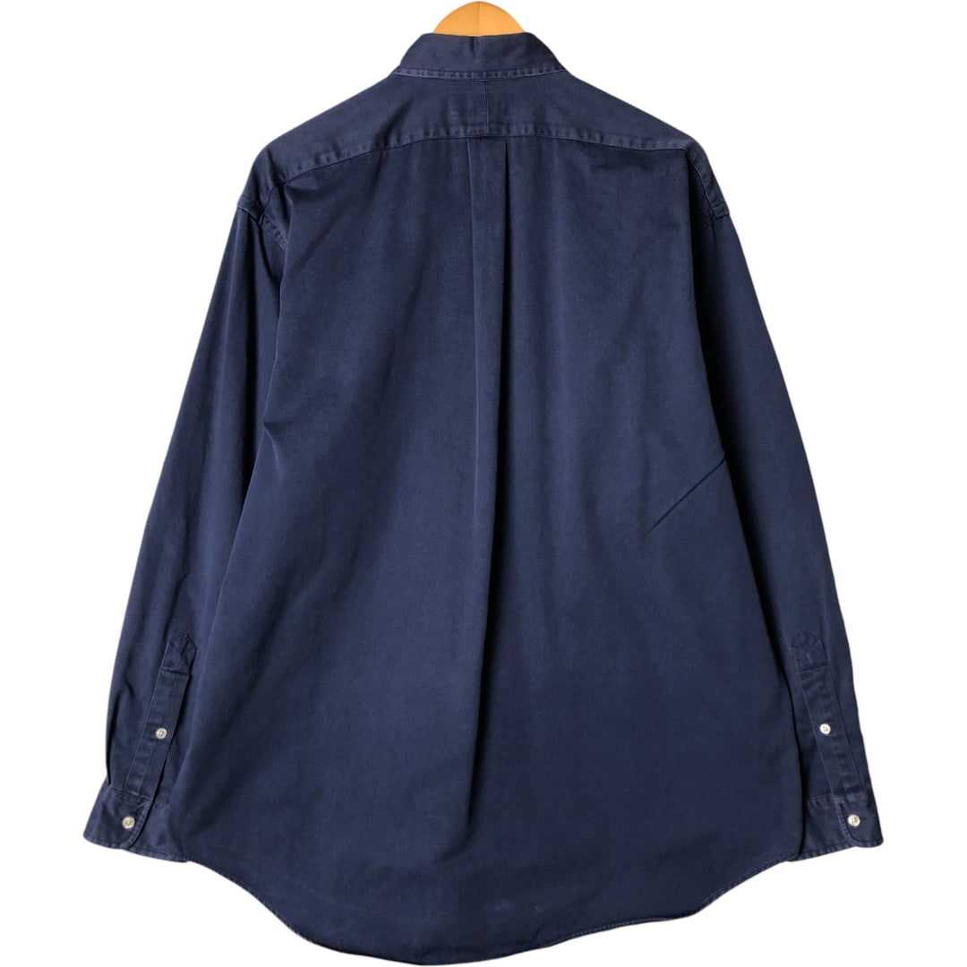 Ralph Lauren BLAKE long sleeve button down shirt, men's size L cotton navy blue type Vintage Second Hand