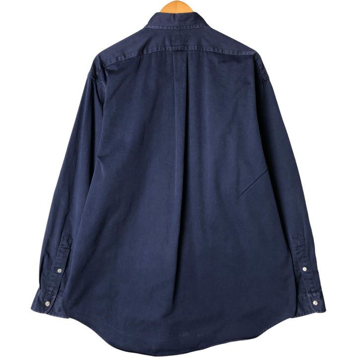 Ralph Lauren BLAKE long sleeve button down shirt, men's size L cotton navy blue type Vintage Second Hand